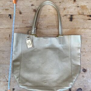 Gold lauren Ralph Lauren Tote Bag